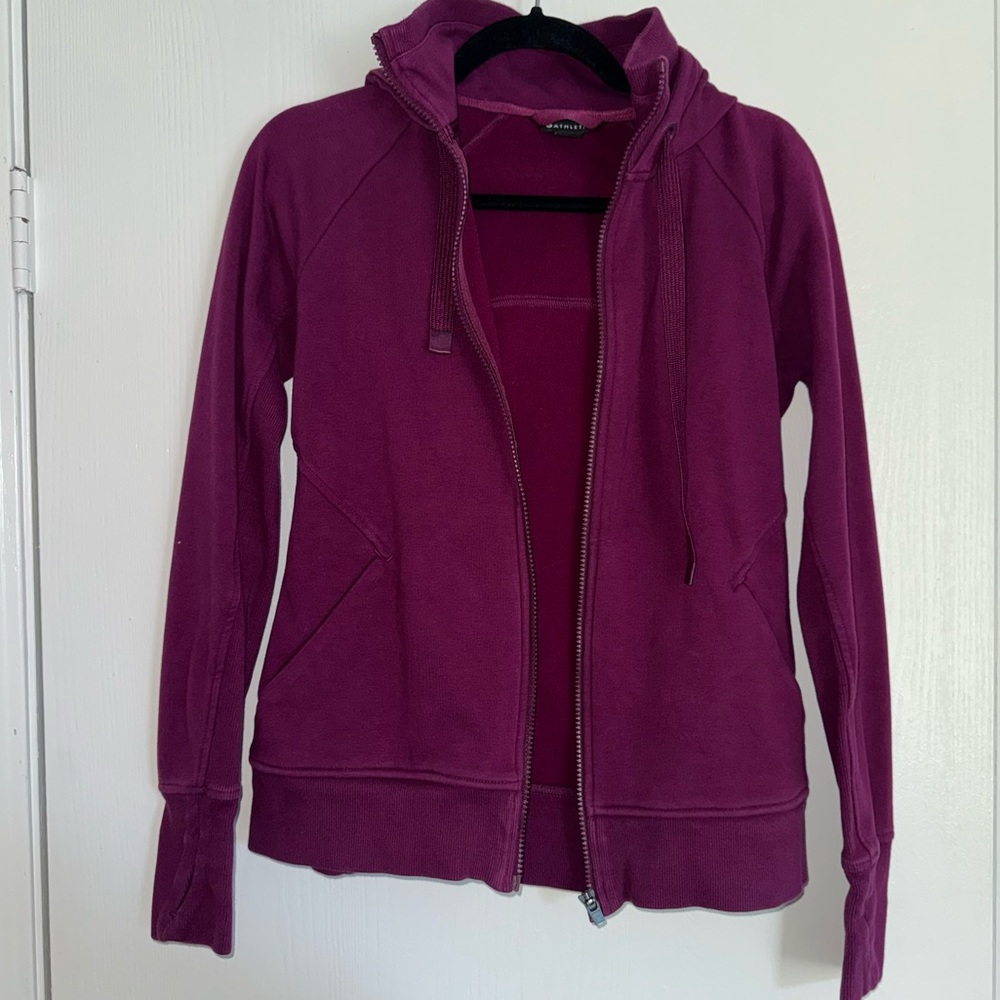 Athleta Deep Plum Zip Hoodie